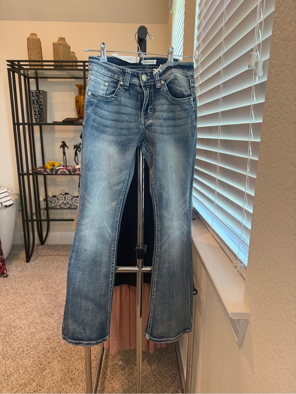 Classic Mid-Rise Light Blue Flare Jeans